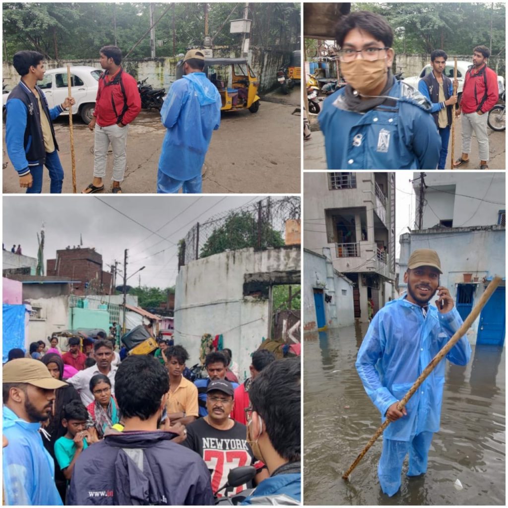 Relief work in Chadarghat and Malakpet