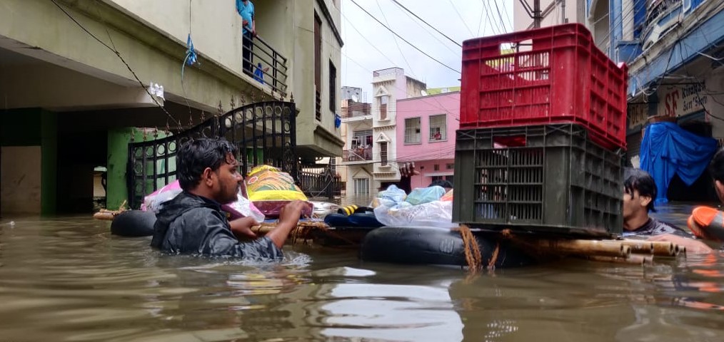 Transporting Relief material in Tolichowki